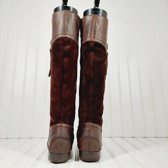 Naturalizer Causeway Brown Pebbled Leather & Suede Boots I157 - Picture 7 of 14